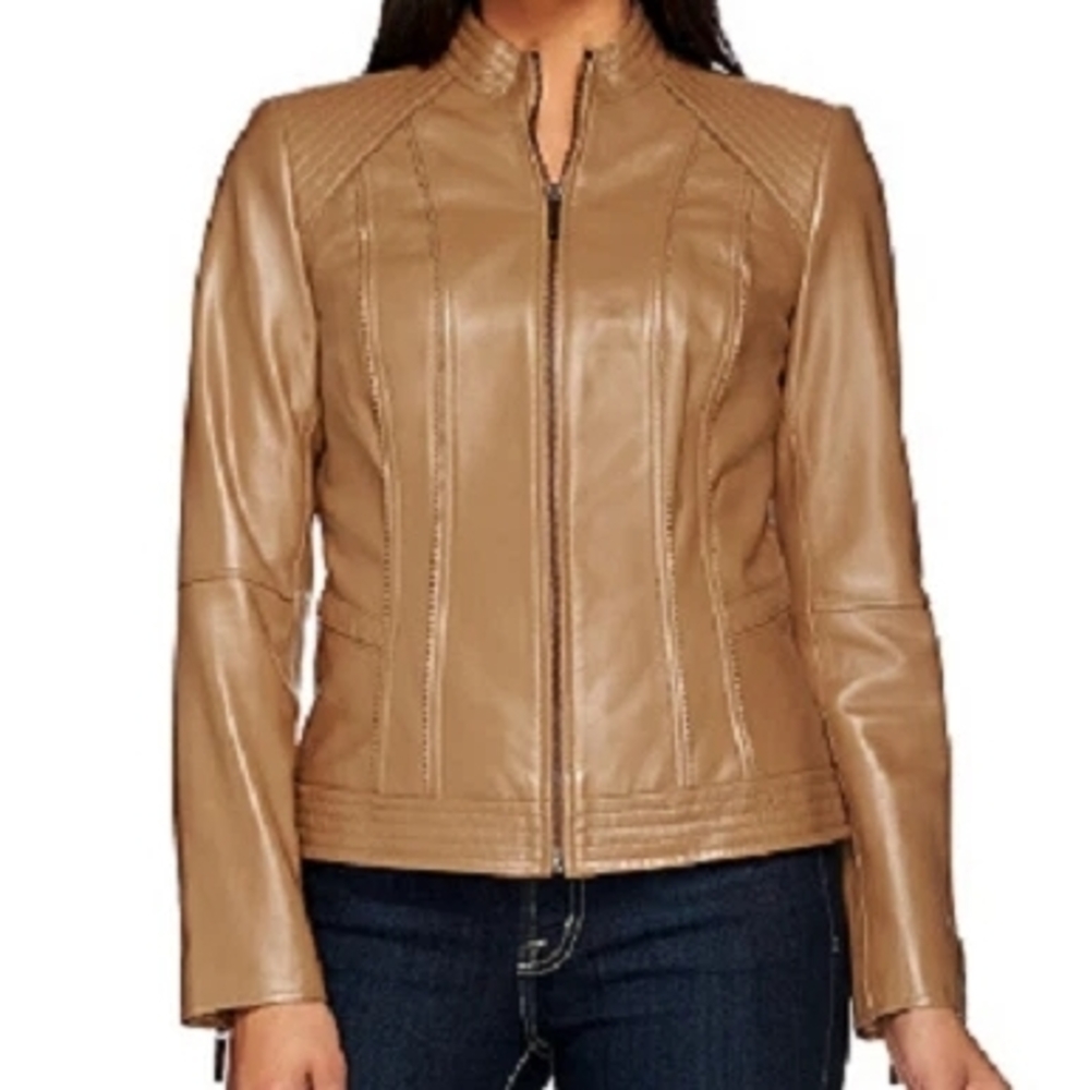 G.I.L.I. Women's Tan Leather Jacket